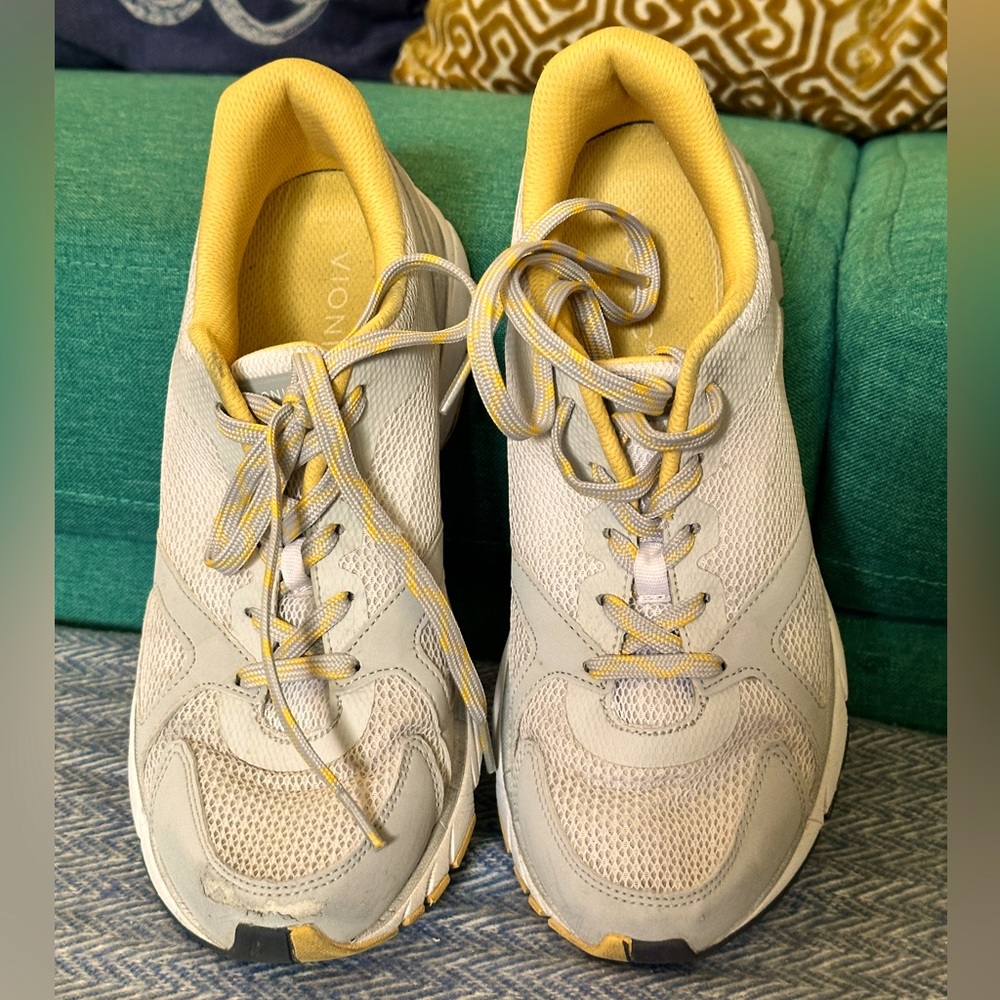 Vionic yellow, gray, and white women’s sneakers size 11 US